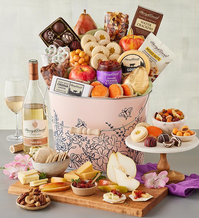 Mother's Day Gift Tin with Wine 